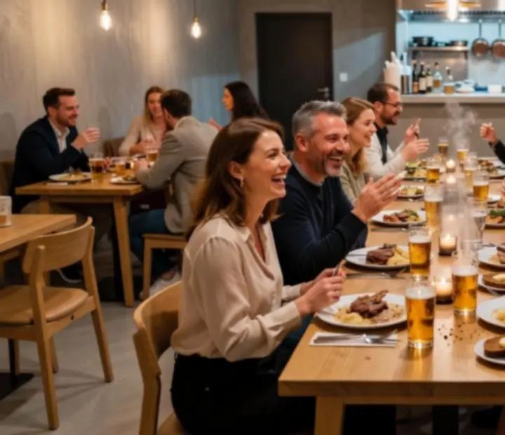 Autentické momentky hostů z různých večerů v restauraci Vltavera.